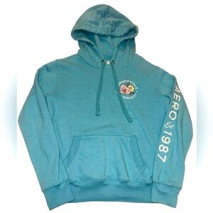 Aeropostale New York City Light Blue Hoodie Size Small Hooded Sweatshirt